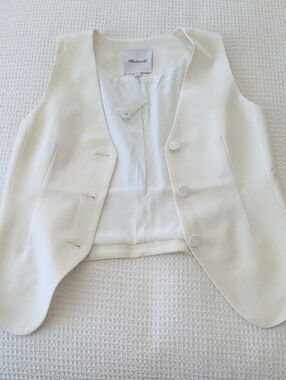Madewell Cream Tailored Vest